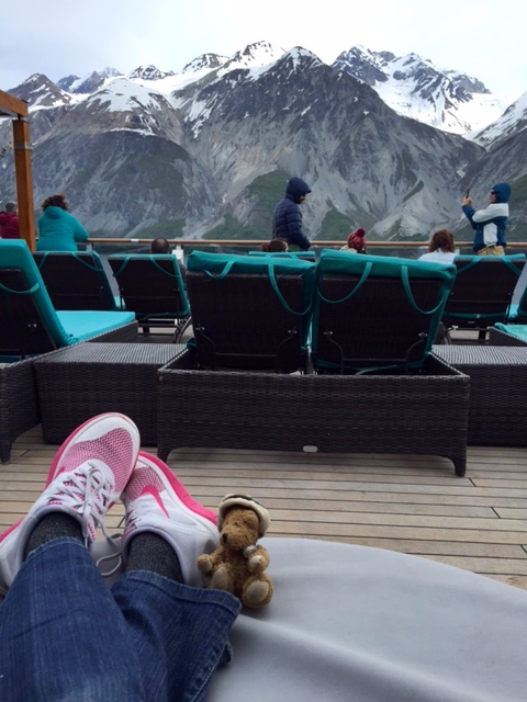 Channel relaxing on her cruise ship