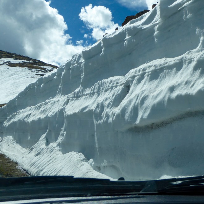 Snow was plowed to open road