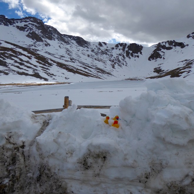 Summit Lake, still frozen