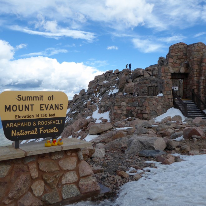 The summit of Mount Evans and the remains of Crest House
