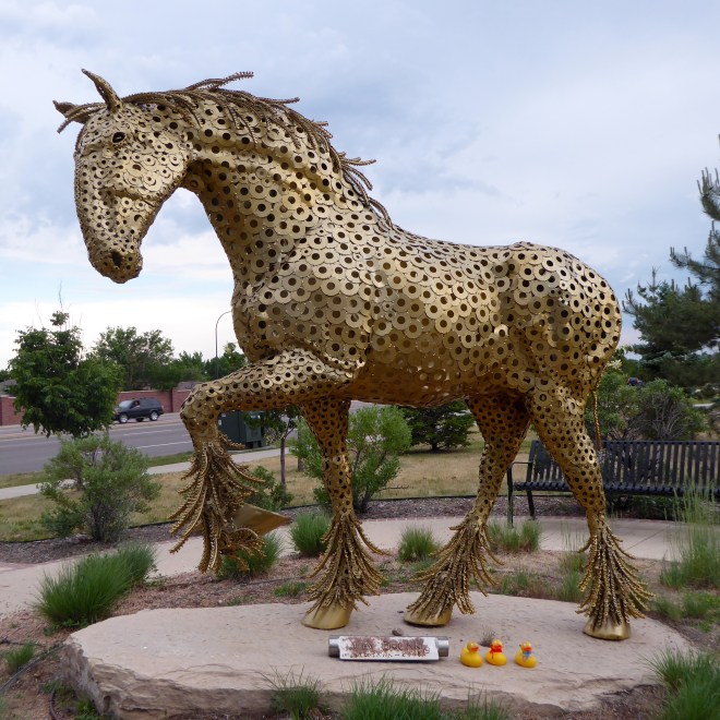 Horse with fancy feet.