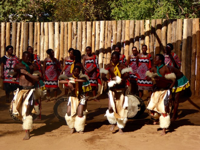 Dancers performing in Swaziland