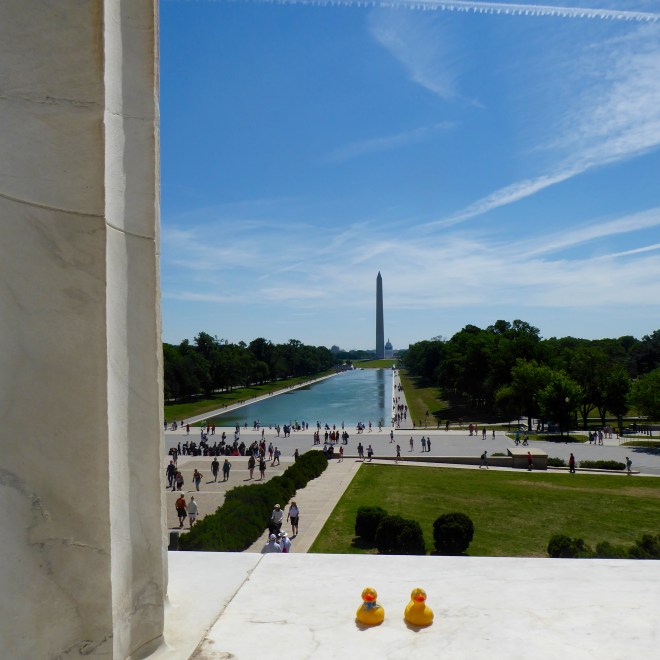 Toward Washington Monument over reflecting pool.