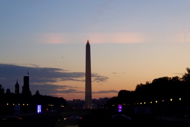 Washington Monument at night