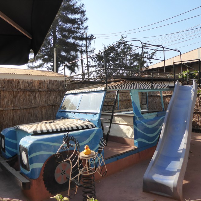 Safari vehicle at Kiboko Town Hotel in Lilongwe, Malawi
