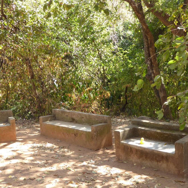 May not be too comfortable. They are made of cement