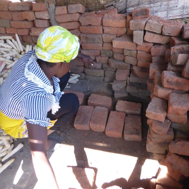 Selecting bricks for stove
