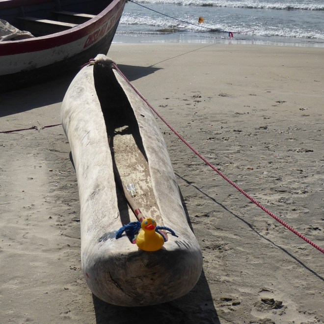 Dugout canoe. Rather narrow