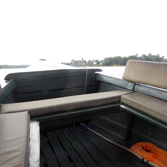 On the boat for river safari