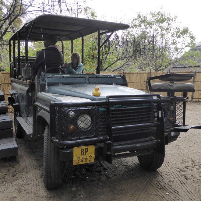 Our safari vehicle in Liwonde National Park