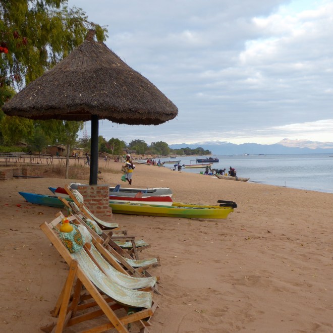 Lounging on the beach