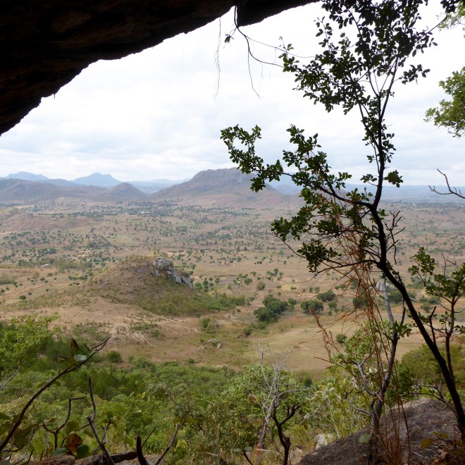 View from cave with rock art