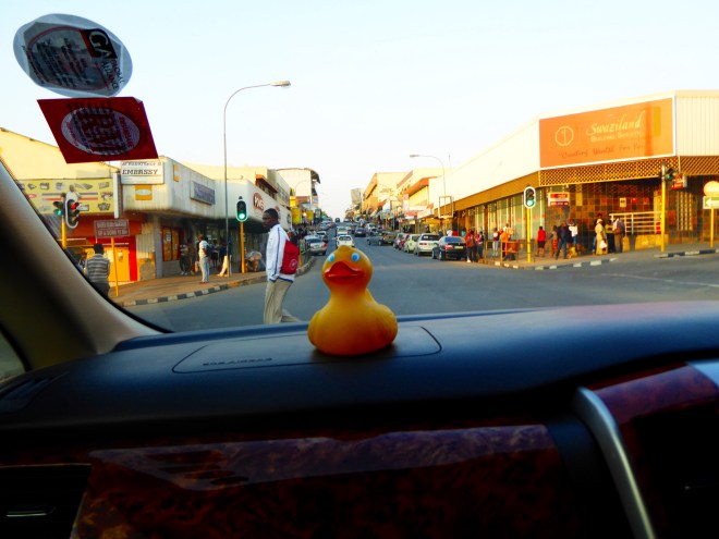 Driving through Manzini, Swaziland