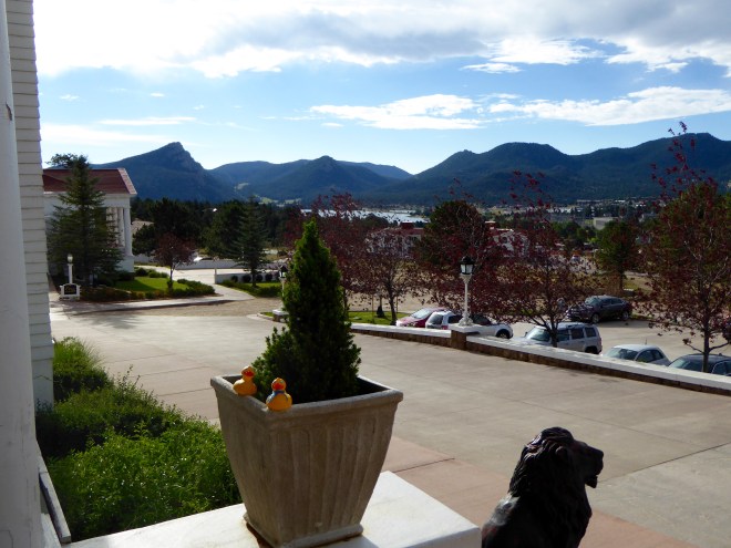From Stanley Hotel view of Lake Estes and Colorado's Rocky Mountains