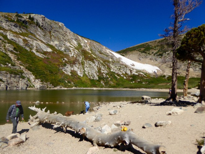 St. Mary's Lake. Glacier behind lake