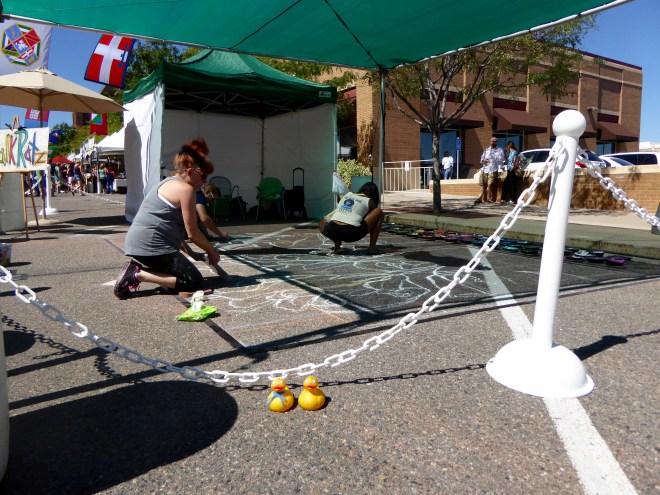 Beginning chalk art masterpiece