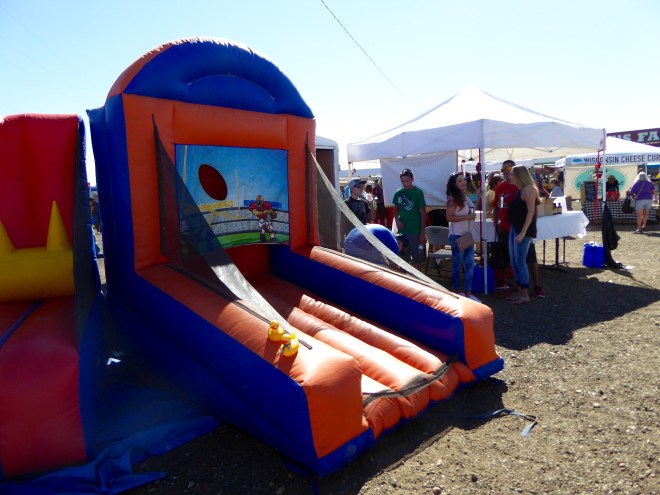 Throw the football here