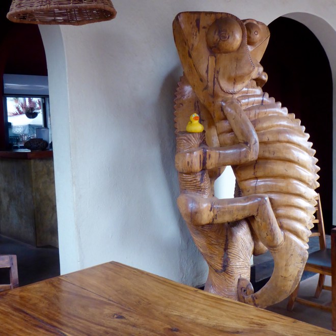 Wood carving in our hotel