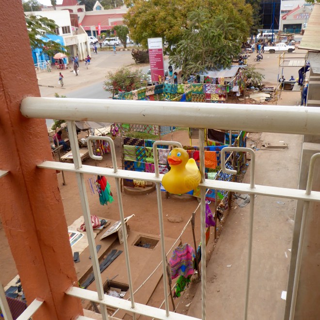 Craft market from our hotel balcony