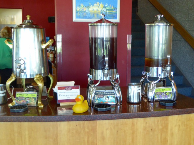 Many flavors of tea ready to sample