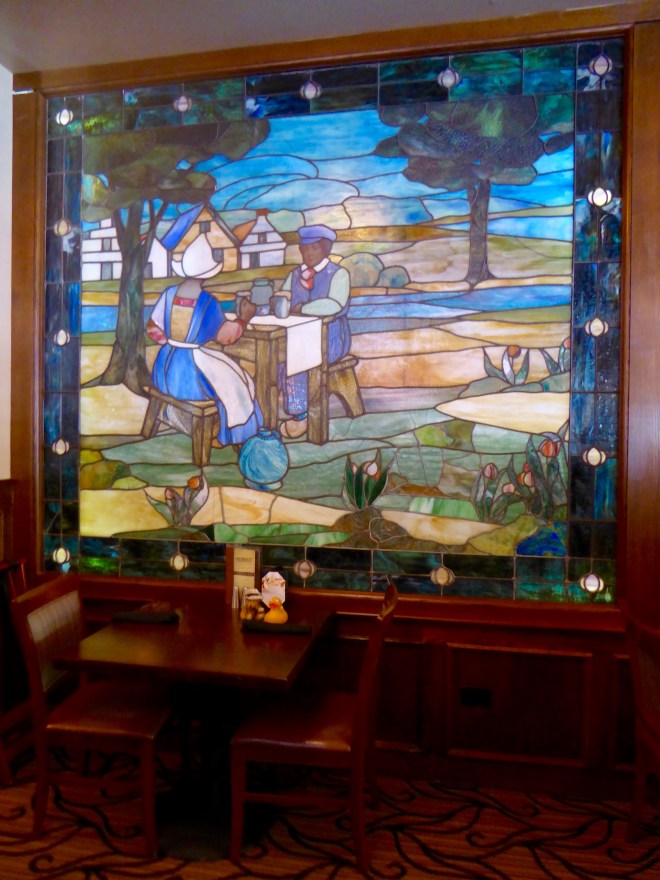 One of several murals in bar at Oxford Hotel