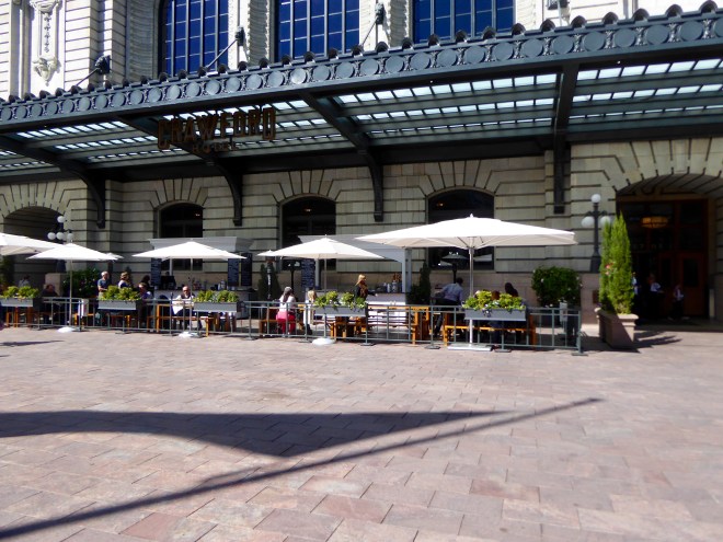 Eating lunch outside