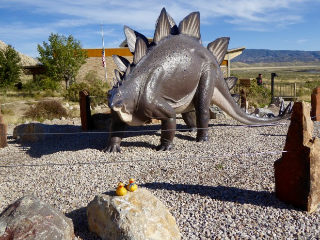 Zeb and Soapy watched by dinosaur