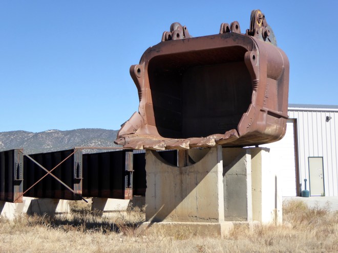 Old shovel previously used. We could not even reach the bottom.