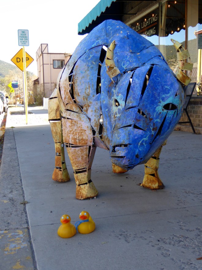 He is looking at us and we are scared. Humans?