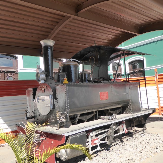 Relaxing on train engine