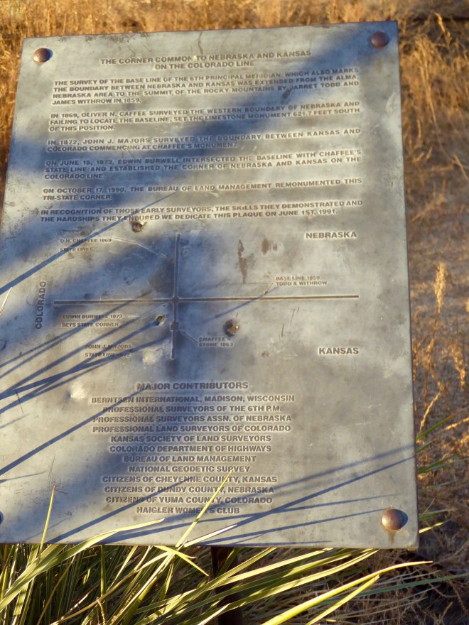 3 Corners. Meeting of Kansas, Nebraska, and Colorado.
