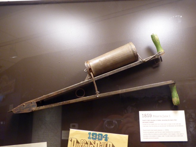 Hand held steel seed planter