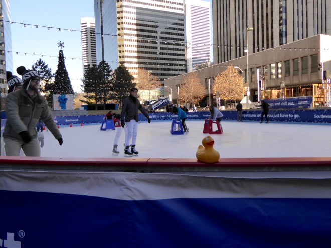Ice skating in downtown Denver