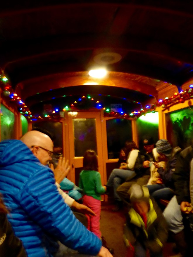 Inside night train