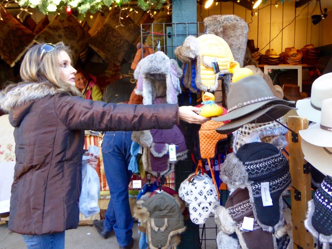 Soapy's mom had to help us. We fell off the hats 