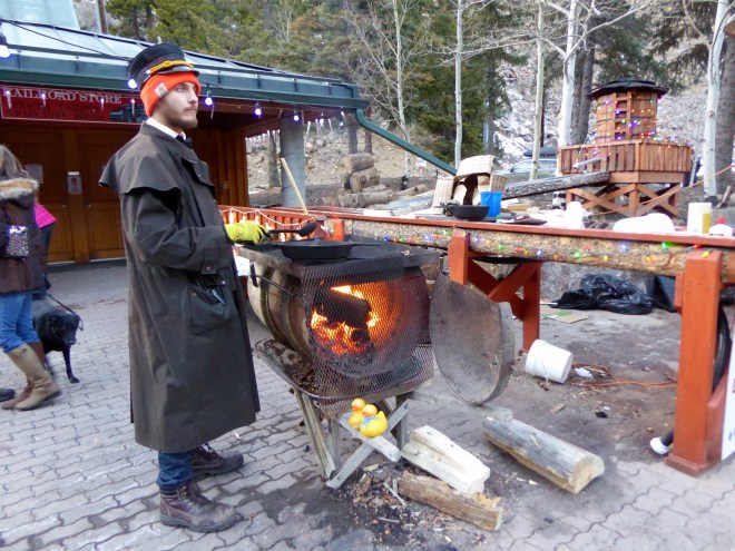 Jeremy is roasting chestnuts