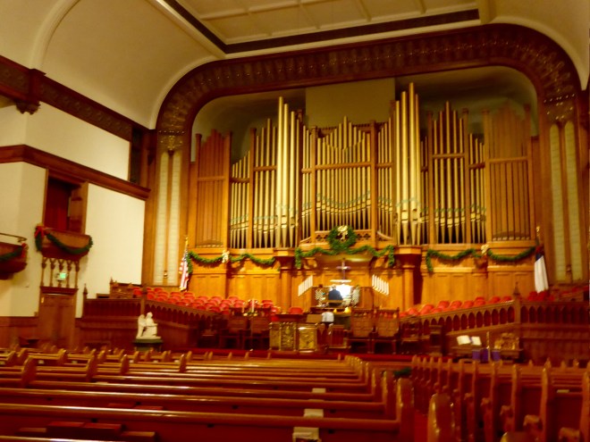 From balcony toward organ