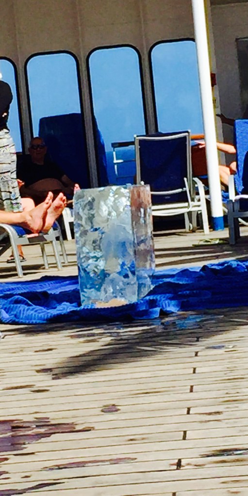 Beginning block of ice