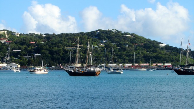 Sail boats in harbor