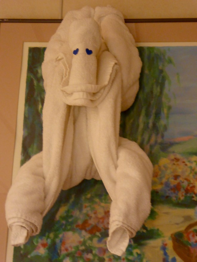 Towel monkey in our room