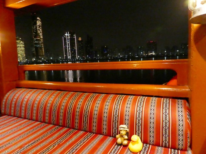 Enjoying the evening upstairs after dinner